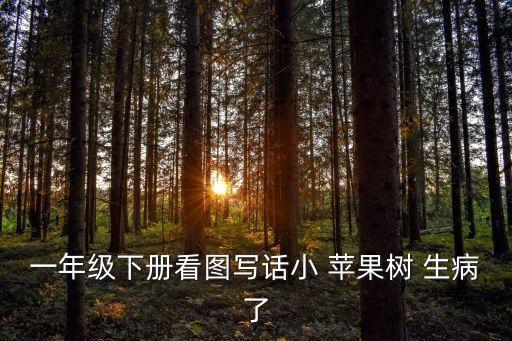一年级下册看图写话小 苹果树 生病了