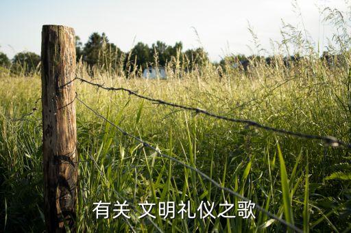 有关 文明礼仪之歌
