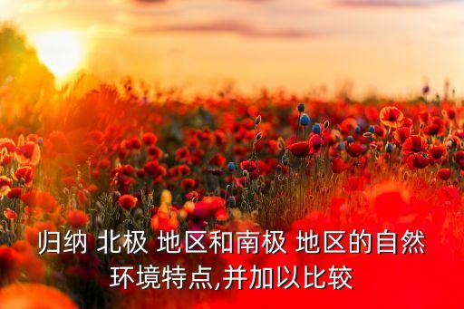 归纳 北极 地区和南极 地区的自然环境特点,并加以比较