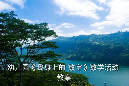 幼儿园《我身上的 数字》数学活动 教案