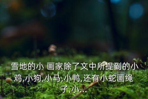 中班教案雪地的小画家,关于雪地晓晓画家的教案