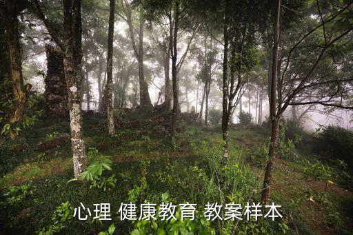  心理 健康教育 教案样本