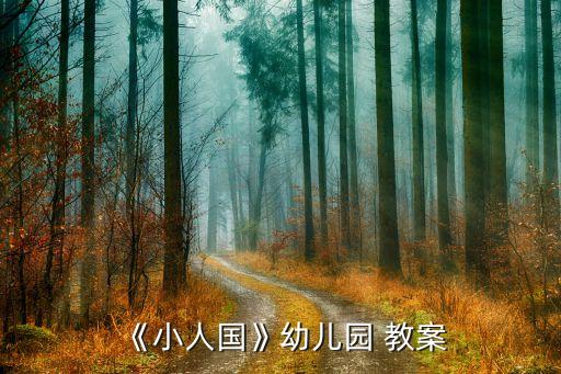 《小人国》幼儿园 教案