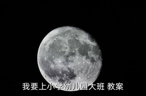 我要上小学幼儿园大班 教案