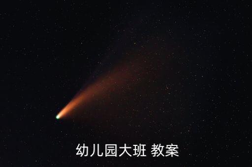  幼儿园大班 教案