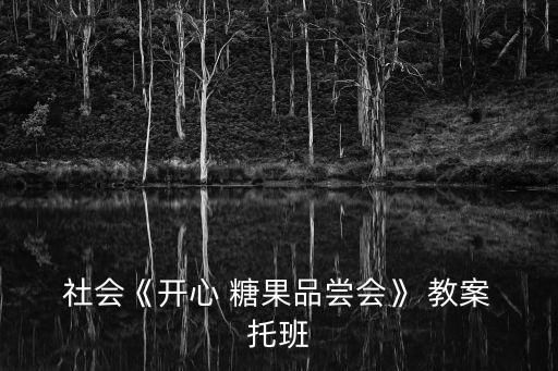  社会《开心 糖果品尝会》 教案 托班