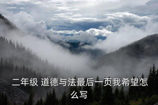  二年级 道德与法最后一页我希望怎么写