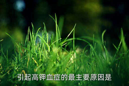引起高钾血症的最主要原因是