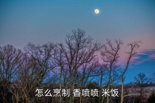 怎么烹制 香喷喷 米饭