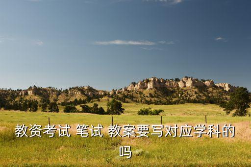 教资考试 笔试 教案要写对应学科的吗