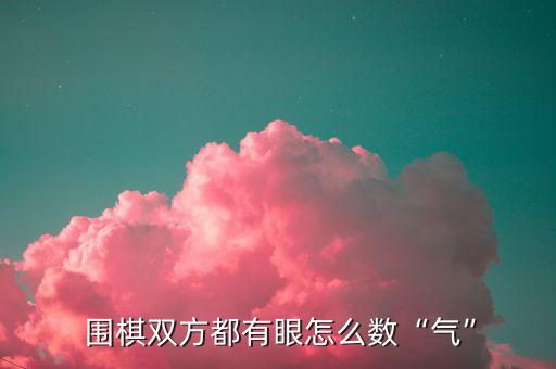  围棋双方都有眼怎么数“气”