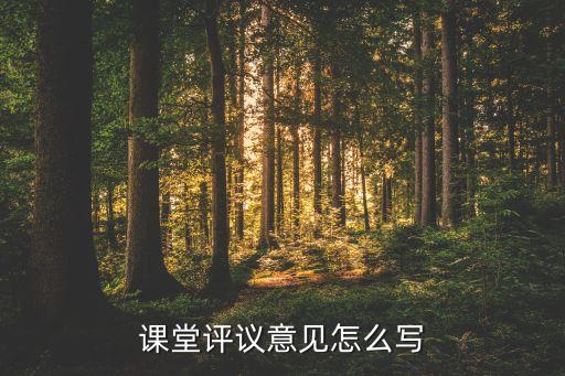 英语公开课点评与建议记录，课堂评议意见怎么写