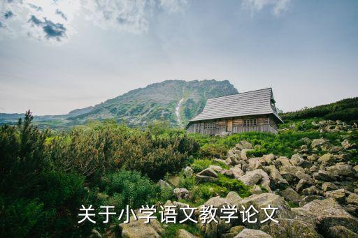 关于小学语文教学论文