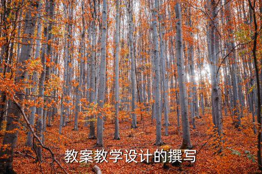 教案教学设计的撰写