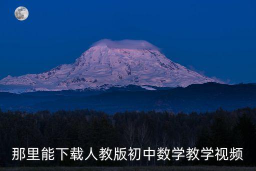 那里能下载人教版初中数学教学视频