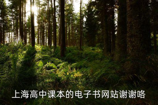上海高中课本的电子书网站谢谢咯
