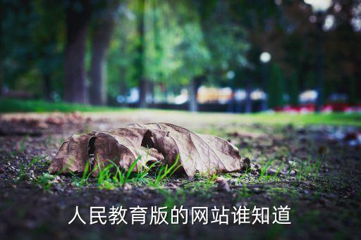 人民教育版的网站谁知道