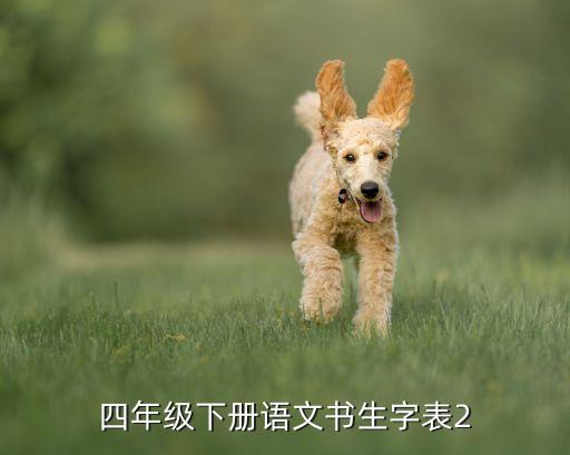 四年级下册语文书生字表2