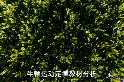 牛顿运动定律教材分析