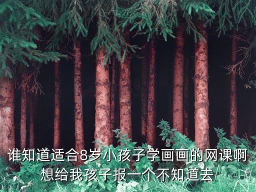 谁知道适合8岁小孩子学画画的网课啊想给我孩子报一个不知道去
