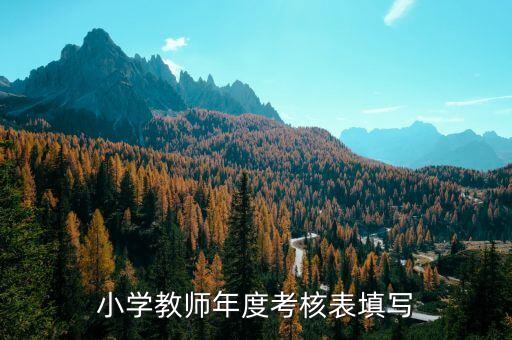 教师师德师风考核表，小学教师年度考核表填写