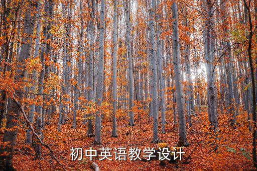 初中英语教学设计