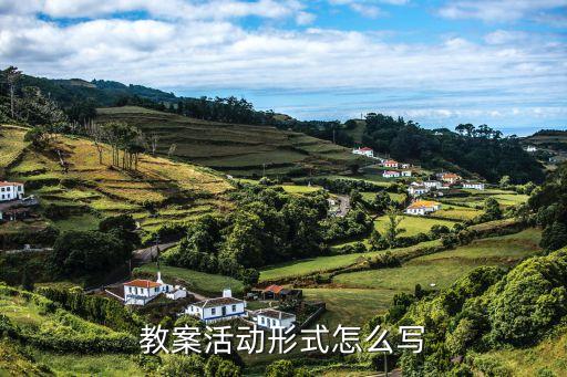 教案活动形式怎么写