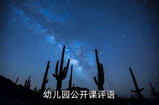 幼儿园公开课评语