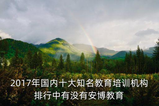 2017年国内十大知名教育培训机构排行中有没有安博教育