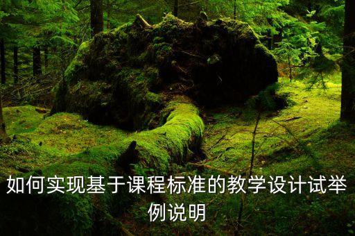 如何实现基于课程标准的教学设计试举例说明