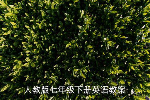 人教版七年级下册英语教案