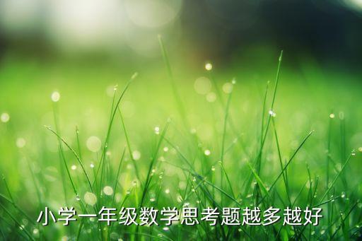 小学一年级数学思考题越多越好