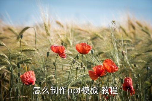 怎么制作ppt模板 教程，ppt模板怎么制作