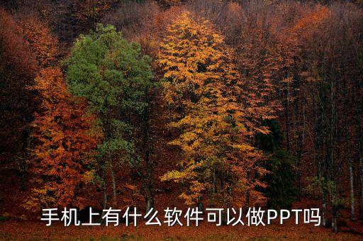 手机上有什么软件可以做PPT吗