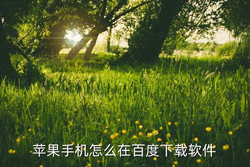 百度app下载，苹果手机怎么在百度下载软件
