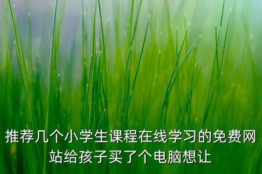 推荐几个小学生课程在线学习的免费网站给孩子买了个电脑想让