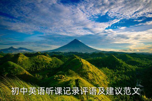 初中英语听课记录评语及建议范文