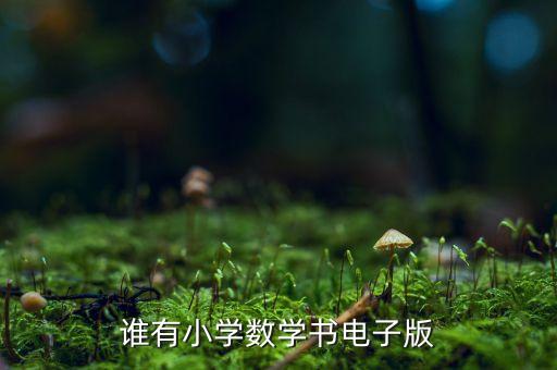 谁有小学数学书电子版