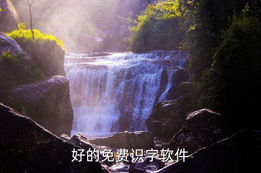 认字识字的免费软件，好的免费识字软件