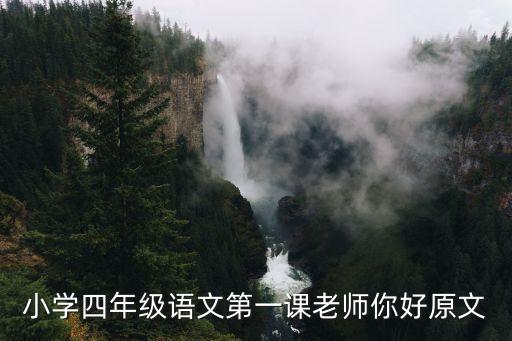 小学四年级语文第一课老师你好原文