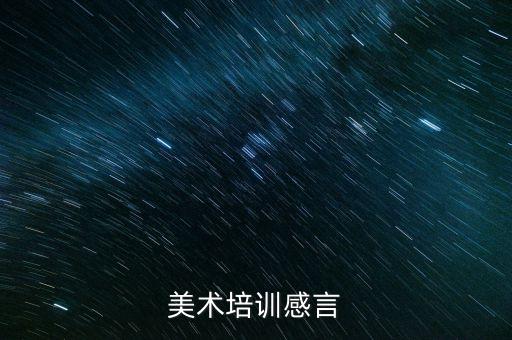 美术培训感言