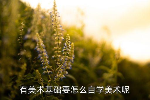 有美术基础要怎么自学美术呢
