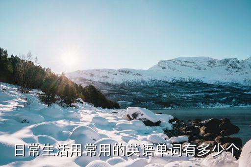 日常生活用常用的英语单词有多少个