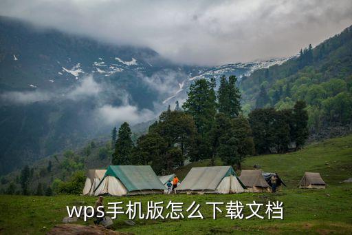 wps手机版怎么下载文档