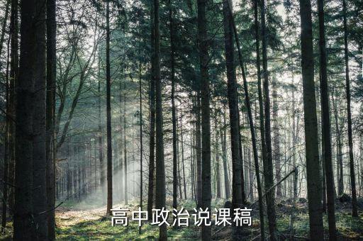 高中政治教案模板范文，高中政治说课稿