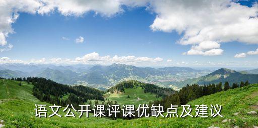 语文公开课评课优缺点及建议