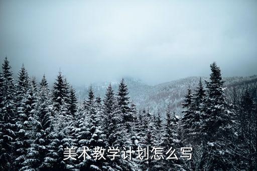 美术教学计划怎么写