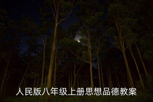 人民版八年级上册思想品德教案