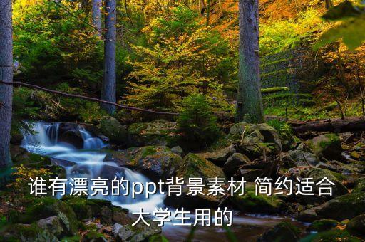 谁有漂亮的ppt背景素材 简约适合大学生用的