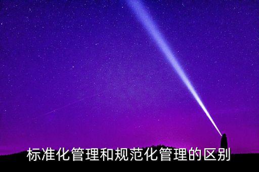 标准化管理和规范化管理的区别